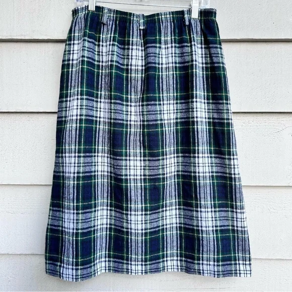 Vintage Appleseed's Plaid Midi Skirt Elastic Waist Made in USA Size 16 - Picture 5 of 9